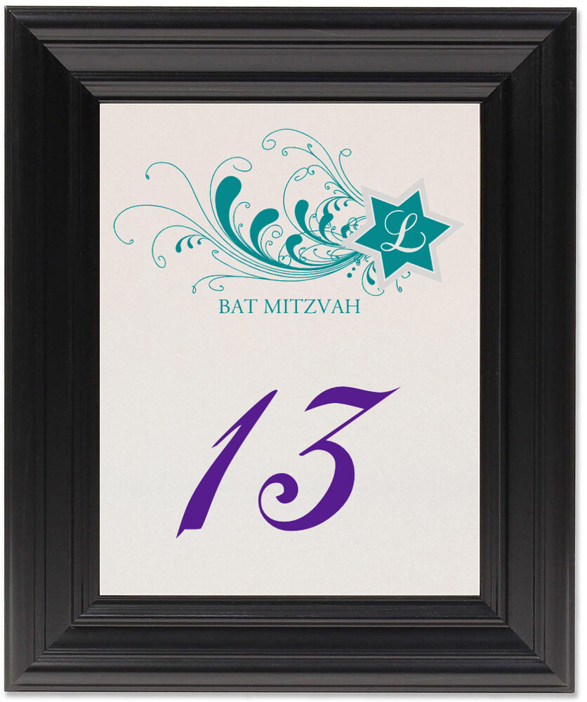 Framed Photograph of Rocket Star Table Numbers