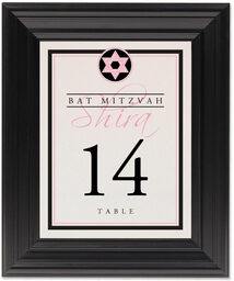 Framed Photograph of Star of David Circle Table Numbers