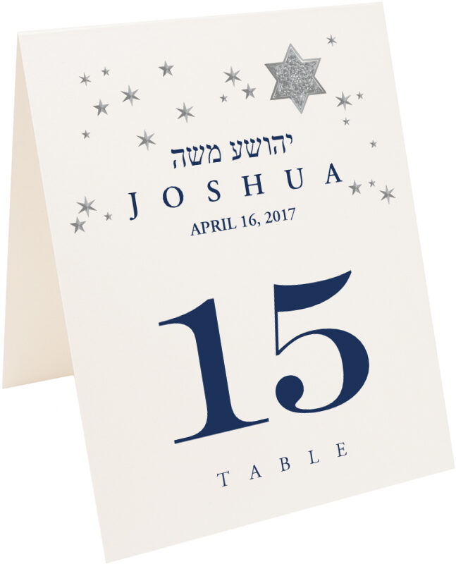 Photograph of Tented Starry Night Table Numbers