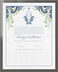 Photograph of Paisley Seahorse Monogram Wedding Certificates