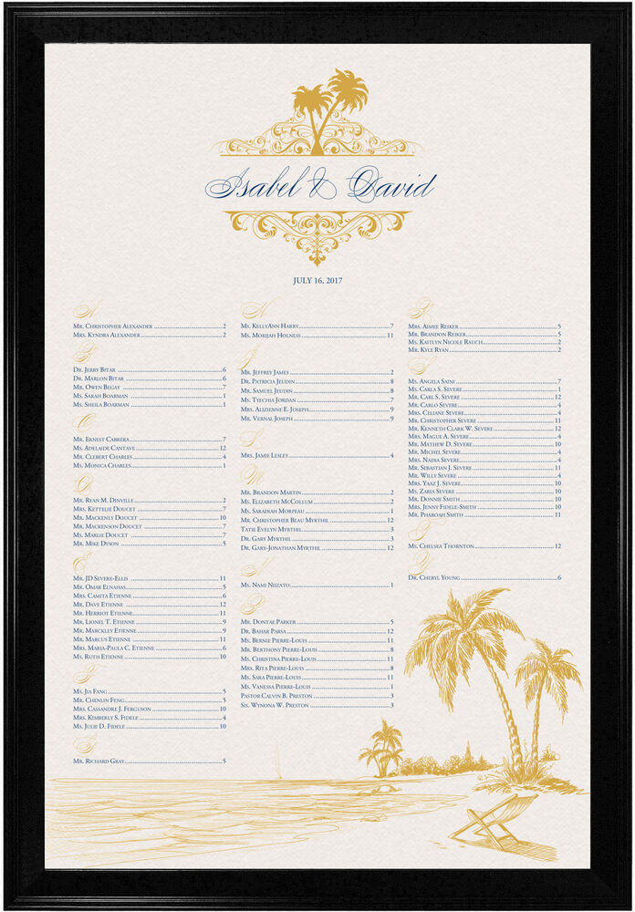 Photograph of Beach Palms Seating Charts