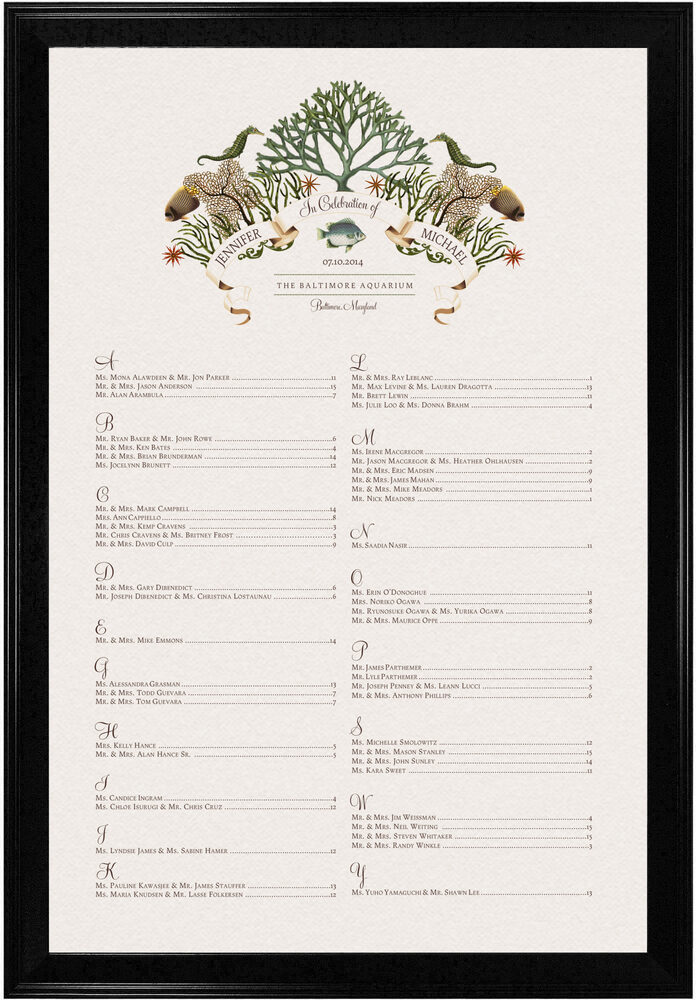 Photograph of Ocean Garden Seating Charts