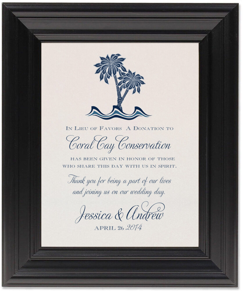 Framed Photograph of Paisley Palm Tree Donation Cards
