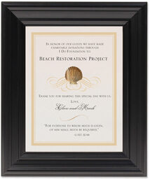 Framed Photograph of Seashell Flourish 03 Donation Cards