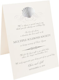 Photograph of Tented Seashell Flourish 07 Donation Cards