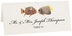 Photograph of Tented Kissing Fish Place Cards
