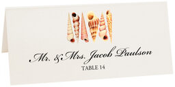 Photograph of Tented Seashell Pattern Place Cards