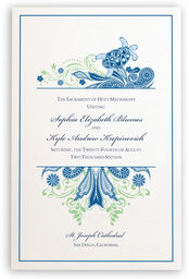 Photograph of Paisley Turtle Wedding Programs