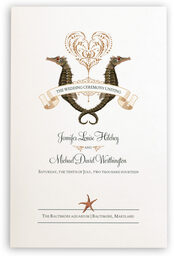 Photograph of Seahorse Love Wedding Programs