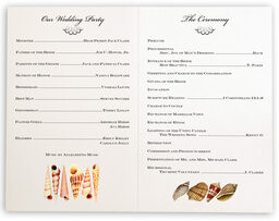 Photograph of Seashell Scallop Swirl Wedding Programs