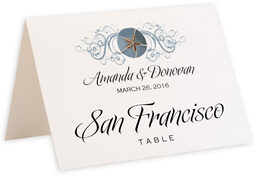 Photograph of Tented Blue Sand Dollar Table Names