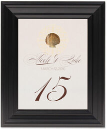 Framed Photograph of Seashell Flourish 01 Table Numbers
