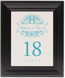 Framed Photograph of Seashorse Vintage Monogram Table Numbers