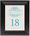 Framed Photograph of Seashorse Vintage Monogram Table Numbers