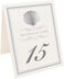 Photograph of Tented Silver Scallop Swirl Table Numbers
