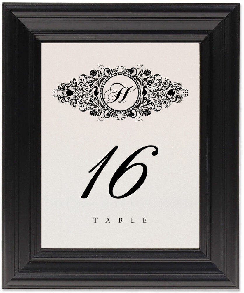 Framed Photograph of Tropical Storm Monogram Table Numbers