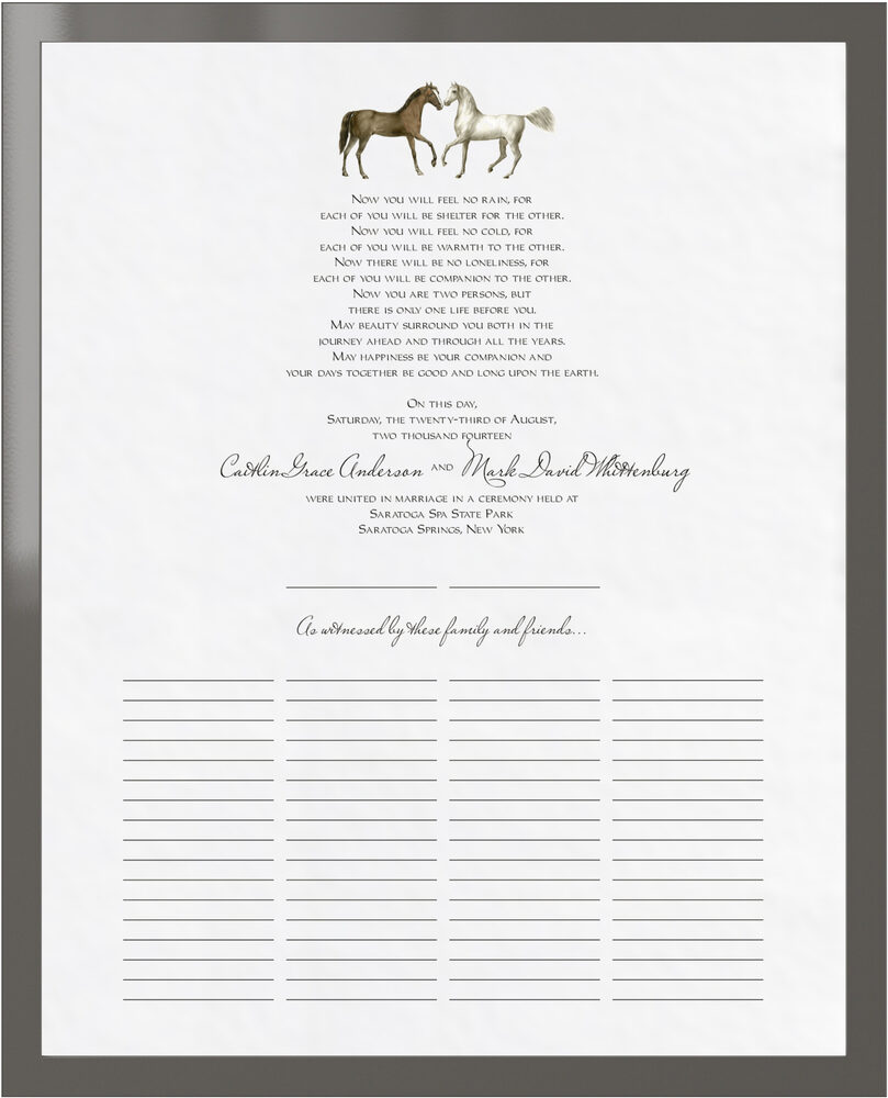 Photograph of Amble Wedding Certificates