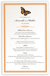 Photograph of Butterfly Wishes Wedding Menus