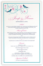 Photograph of Leah and Luna Wedding Menus