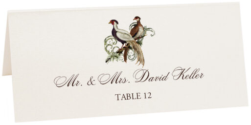 Photograph of Tented Asian Peace Birds Place Cards