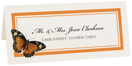 Photograph of Tented Butterfly Wishes Place Cards