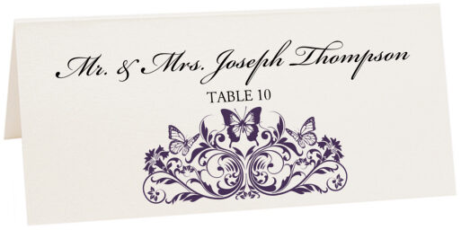 Photograph of Tented Chrysalis Place Cards