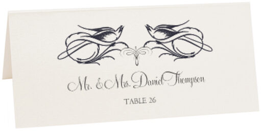 Photograph of Tented Starling Square Place Cards