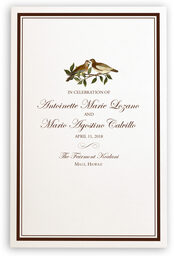 Photograph of Brown Birds Wedding Programs