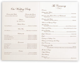 Photograph of Brown Birds Wedding Programs