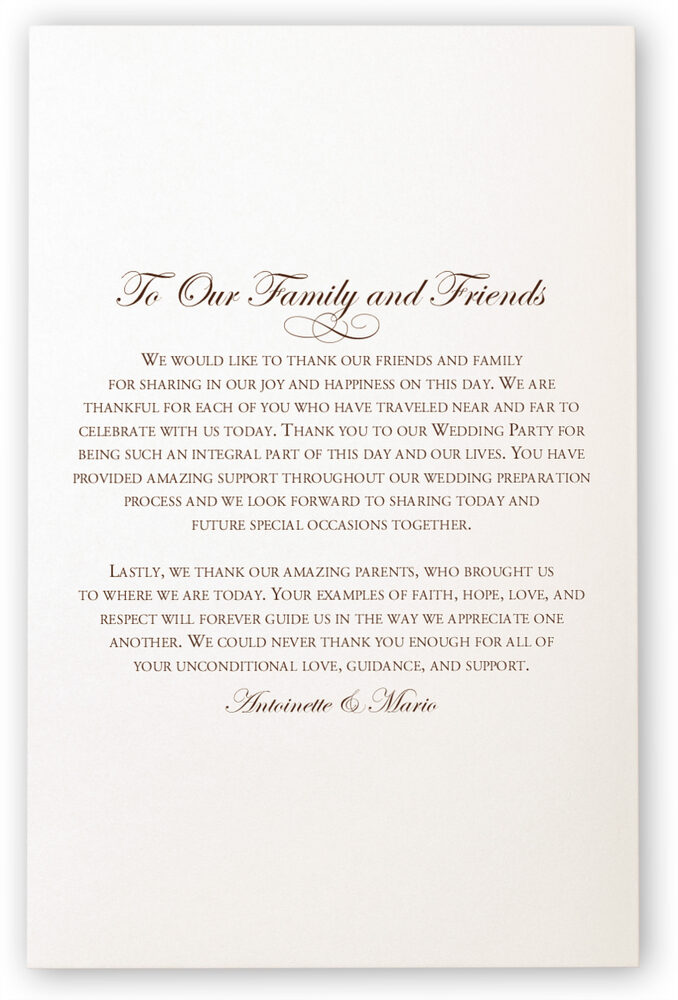 Photograph of Brown Birds Wedding Programs