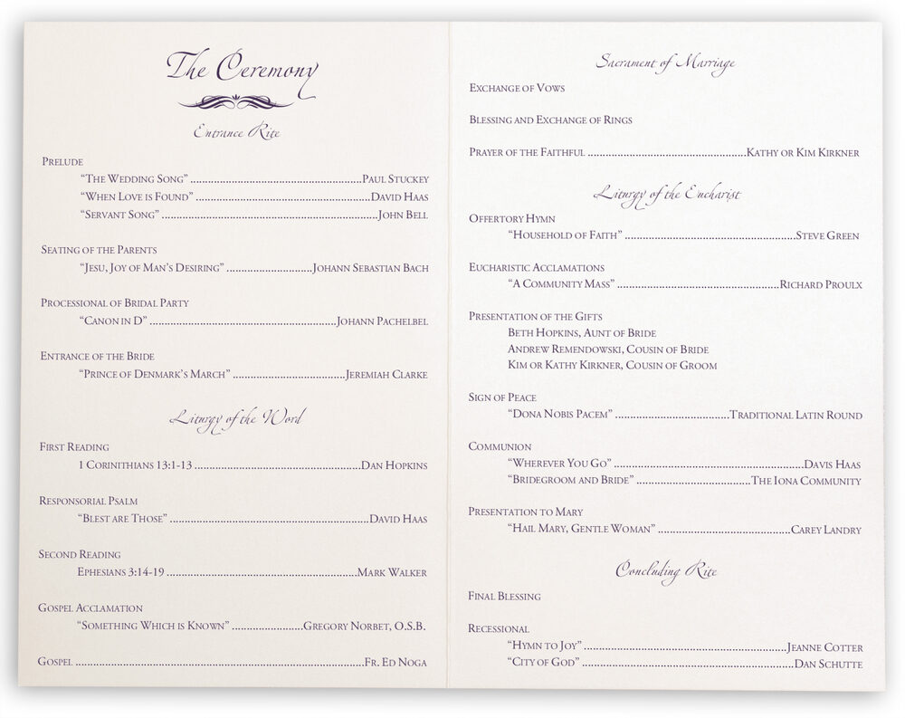 Photograph of Butterfly Kisses Wedding Programs
