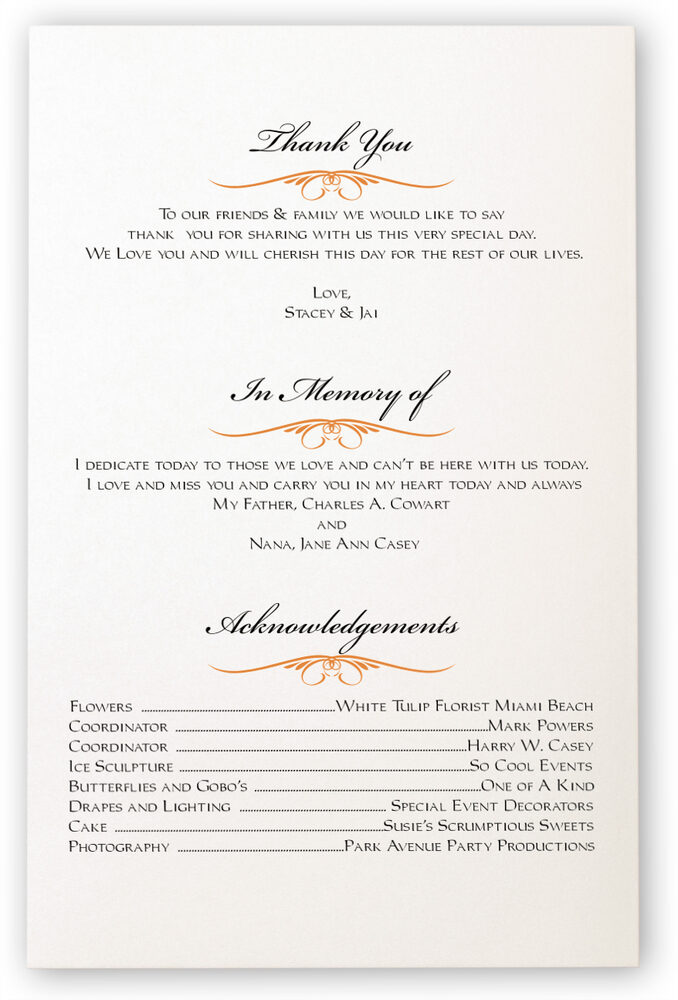 Photograph of Butterfly Wishes Wedding Programs