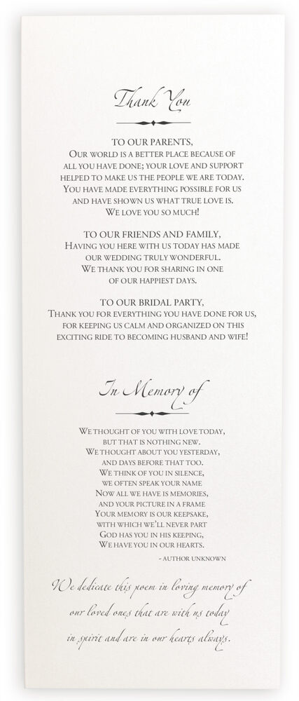 Photograph of Leah and Luna Monotone Wedding Programs