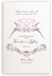 Photograph of Lovebirds Wedding Programs