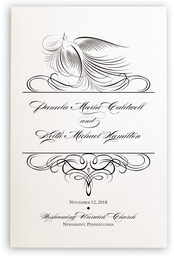 Photograph of Nighthawk Flourish Birds Wedding Programs