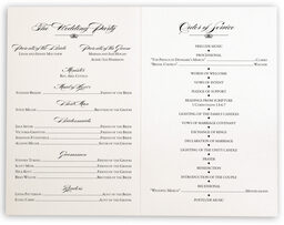 Photograph of Nighthawk Flourish Birds Wedding Programs