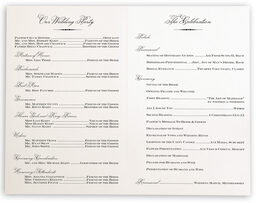 Photograph of Woodcut Birds Wedding Program Wedding Programs