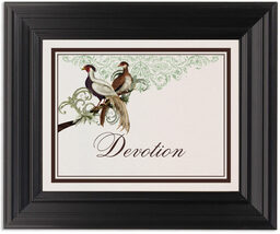 Framed Photograph of Asian Peace Birds Table Names