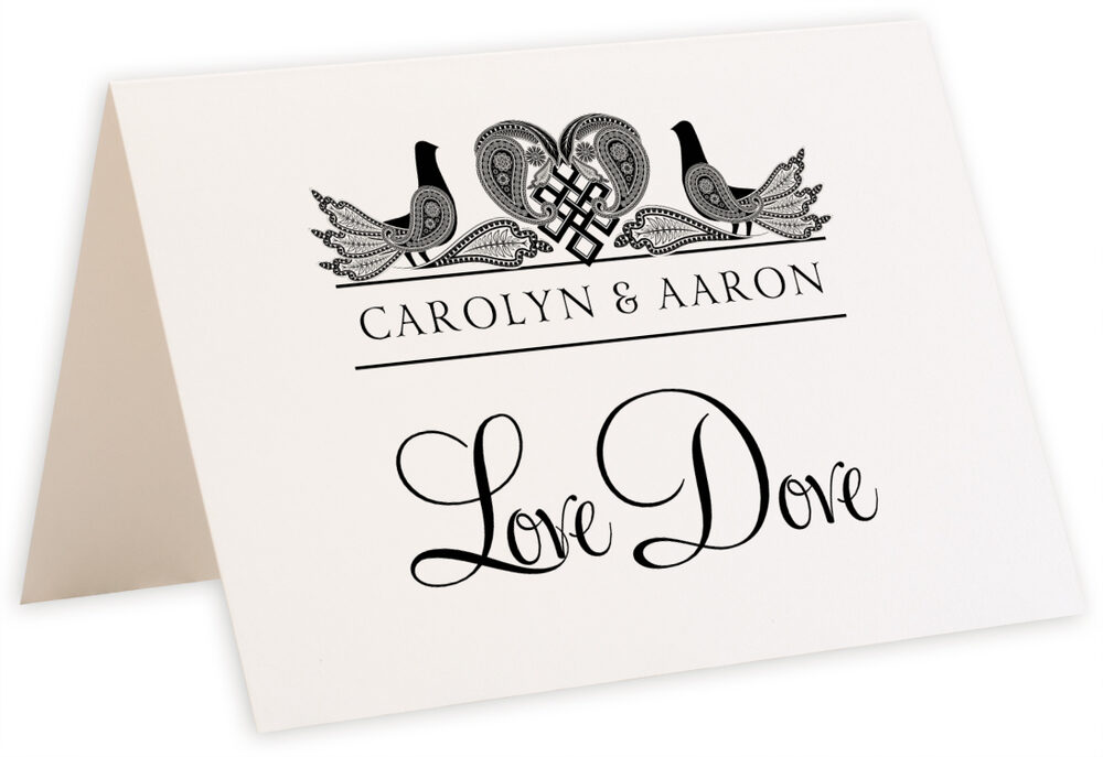 Photograph of Tented Love Dove Table Names