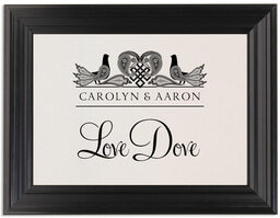 Framed Photograph of Love Dove Table Names