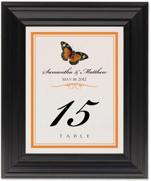 Framed Photograph of Butterfly Wishes Table Numbers