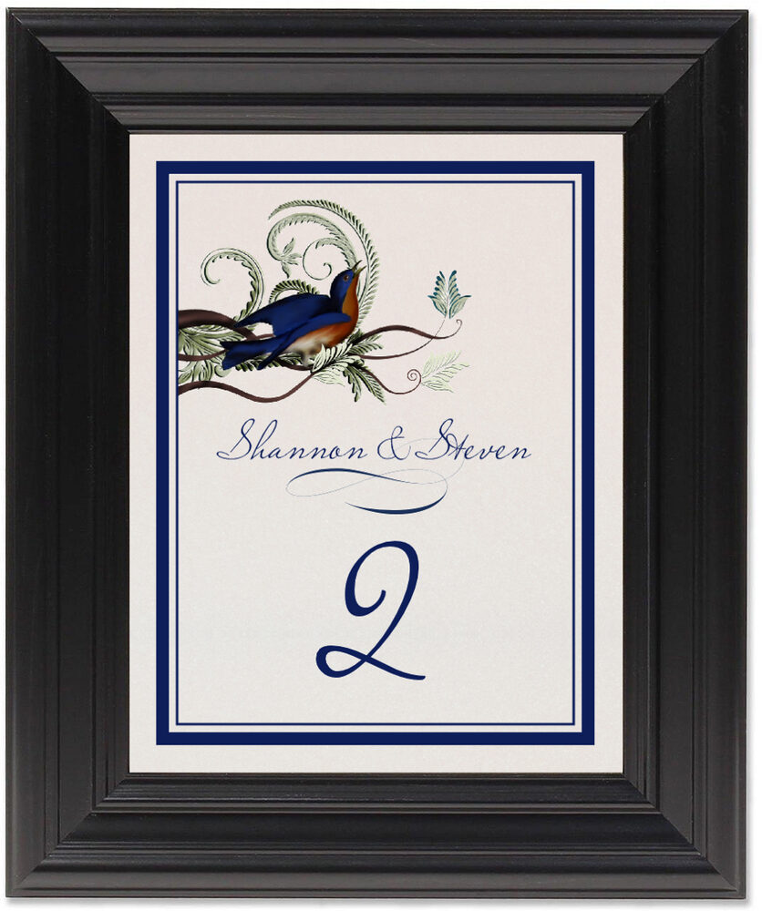 Framed Photograph of Elle Bluebird Table Numbers
