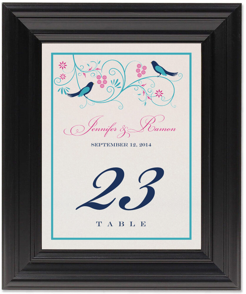 Framed Photograph of Leah and Luna Table Numbers