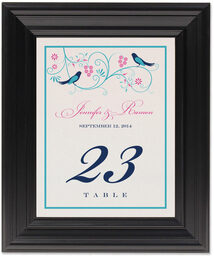 Framed Photograph of Leah and Luna Table Numbers