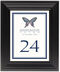 Framed Photograph of Painted Blue Butterfly Table Numbers