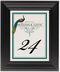 Framed Photograph of Peacock Flourish Monogram Table Numbers