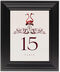 Framed Photograph of Fiery Flamingos Table Numbers