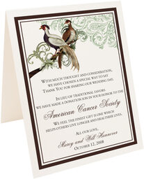 Photograph of Tented Asian Peace Birds Donation Cards