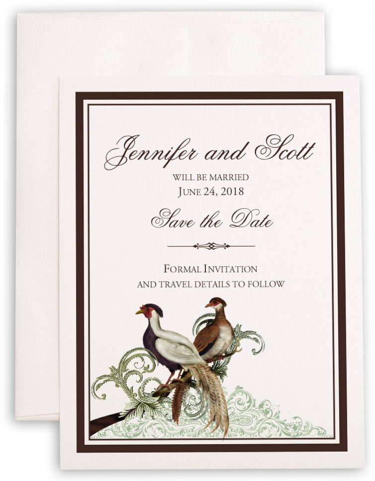 Photograph of Asian Peace Birds Save the Dates