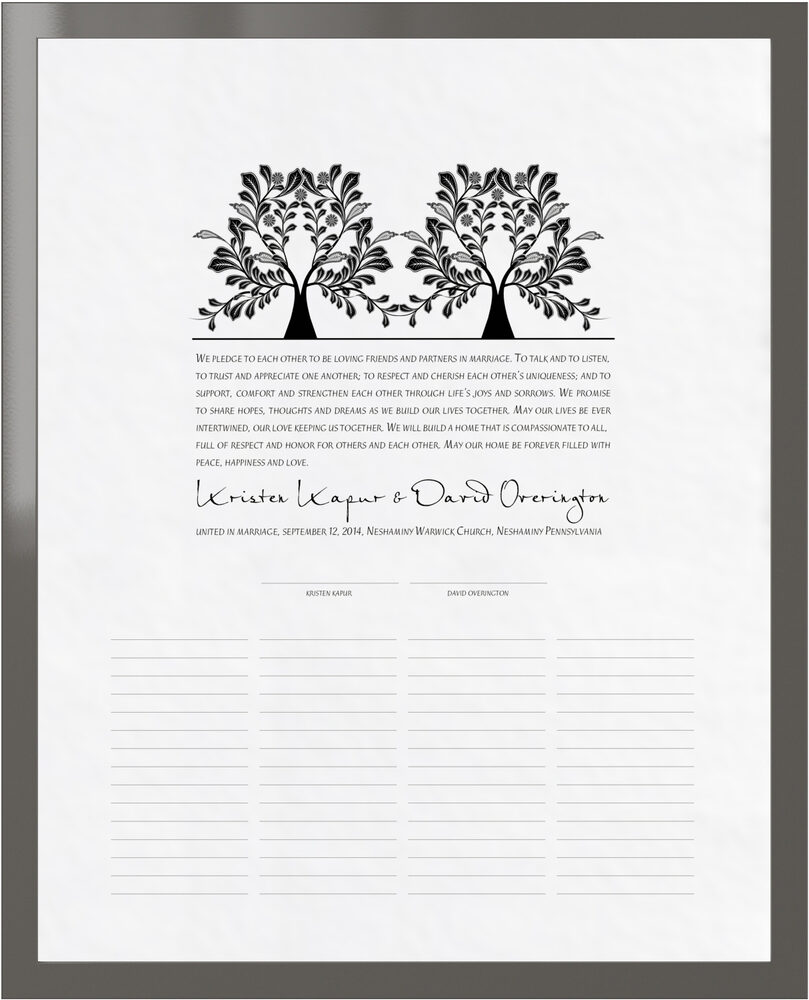 Photograph of Branched - Two Trees Wedding Certificates